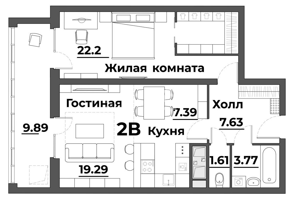 Продажа 2-комнатной квартиры, Пенза, улица Лозицкой,  1А