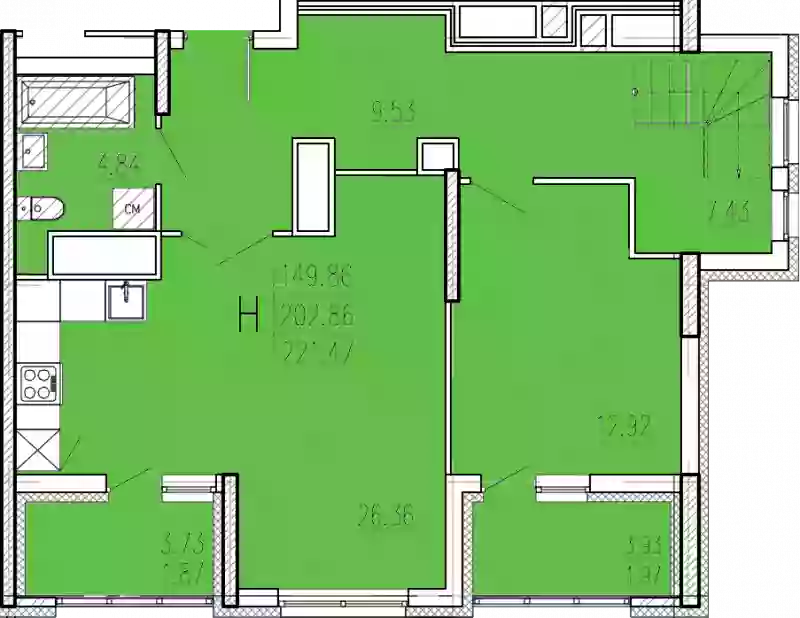 Продажа 5-комнатной новостройки, Пенза, улица Кордон Студеный,  47