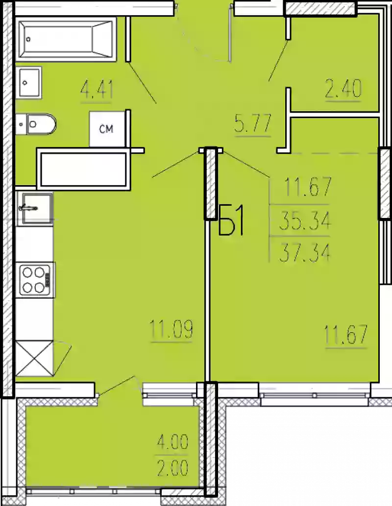 Продажа 1-комнатной новостройки, Пенза, улица Кордон Студеный,  47
