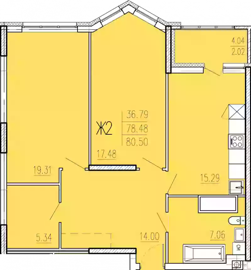 Продажа 2-комнатной новостройки, Пенза, улица Кордон Студеный,  47