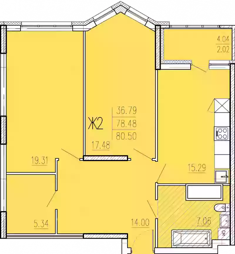 Продажа 2-комнатной новостройки, Пенза, улица Кордон Студеный,  47