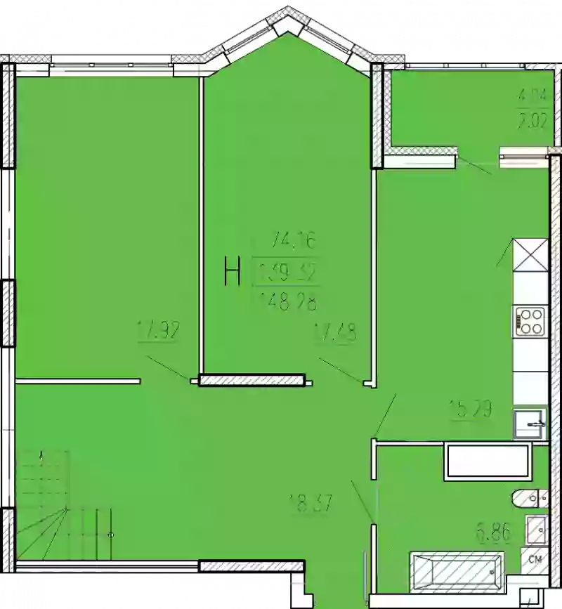 Продажа 4-комнатной новостройки, Пенза, улица Кордон Студеный,  47