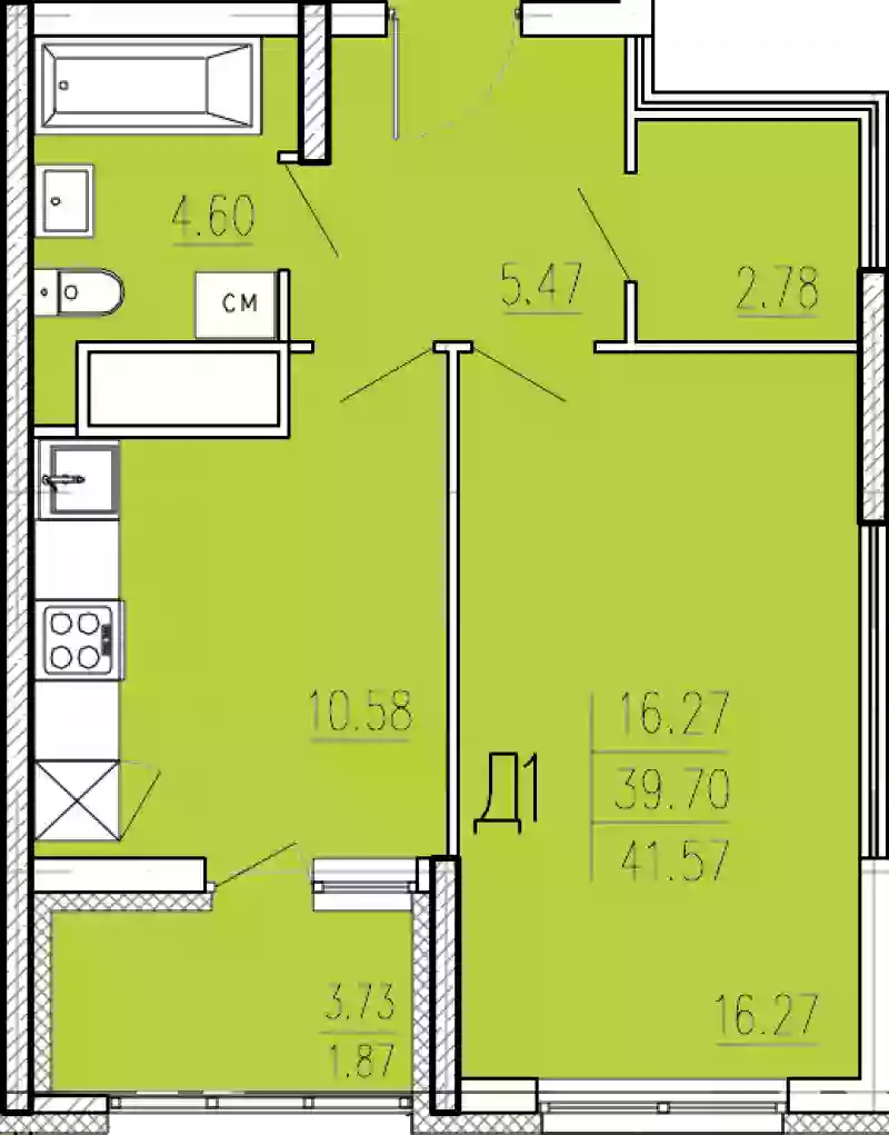 Продажа 1-комнатной новостройки, Пенза, улица Кордон Студеный,  47
