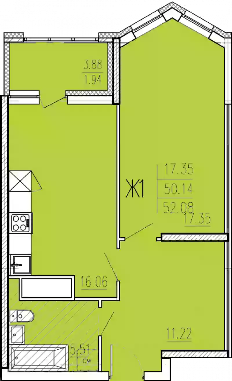 Продажа 1-комнатной новостройки, Пенза, улица Кордон Студеный,  47