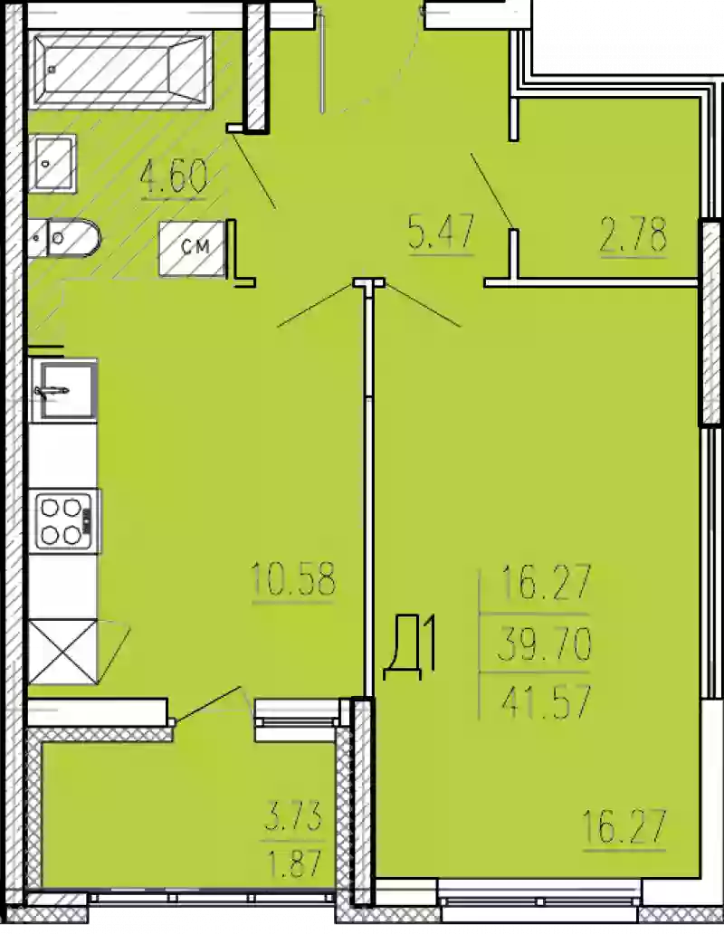 Продажа 1-комнатной новостройки, Пенза, улица Кордон Студеный,  47