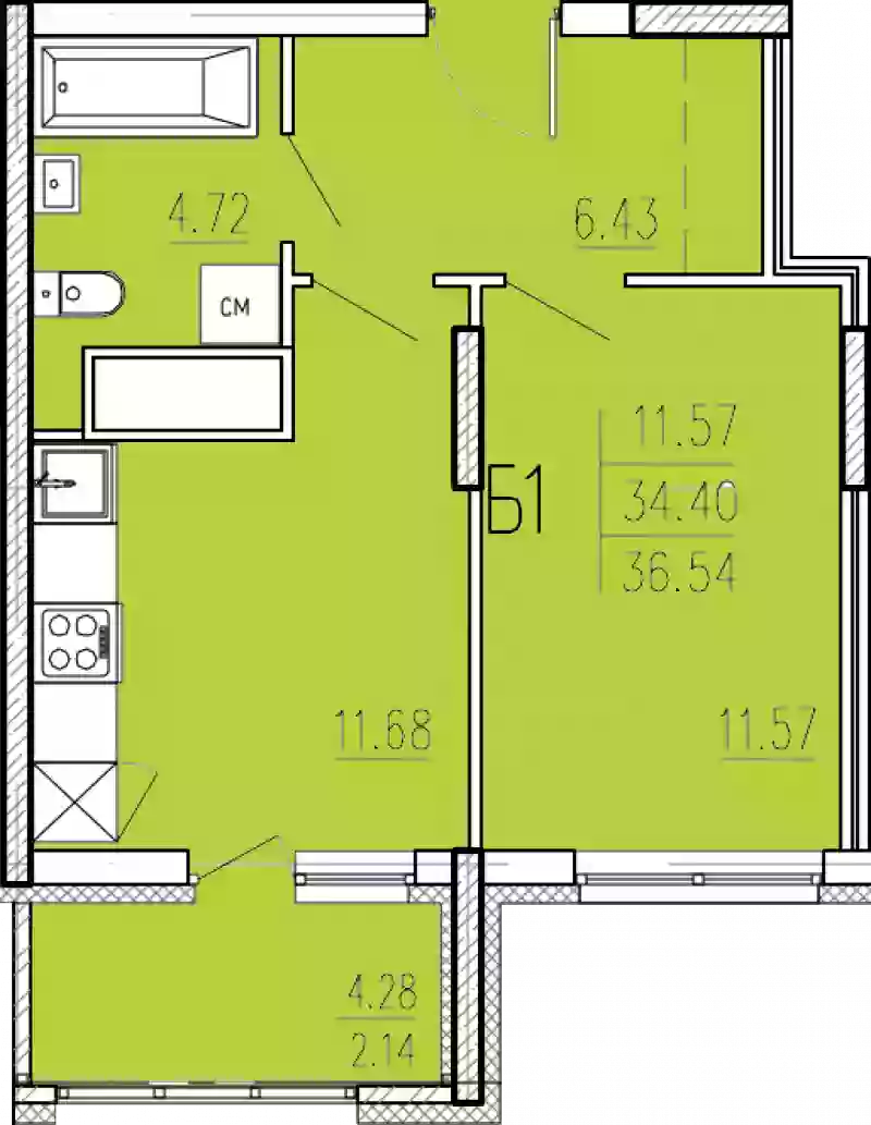 Продажа 1-комнатной новостройки, Пенза, улица Кордон Студеный,  47