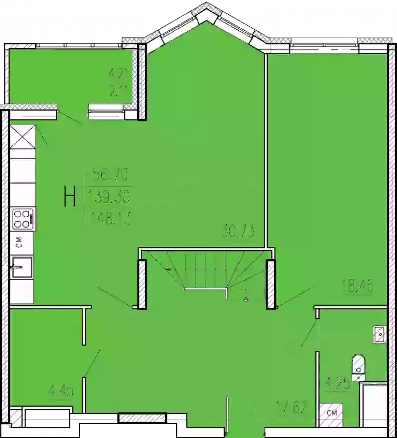 Продажа 4-комнатной новостройки, Пенза, улица Кордон Студеный,  47
