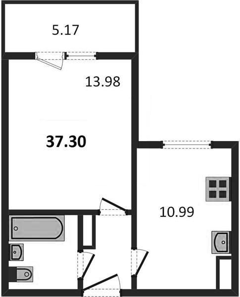 Продажа 1-комнатной новостройки, Пенза, проезд Можайского 3-й,  22