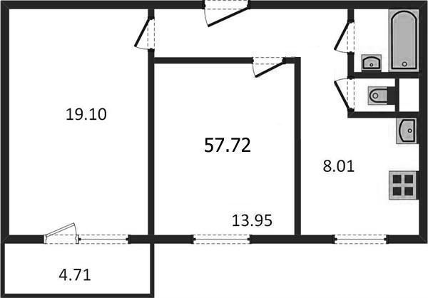 Продажа 2-комнатной новостройки, Пенза, проезд Можайского 3-й,  22