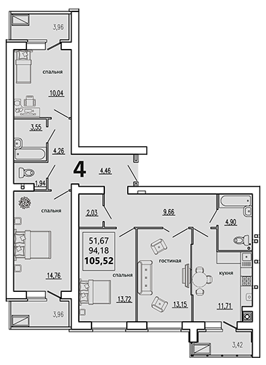 Продажа 4-комнатной новостройки, Пенза, ул. Высокая, д. 14 Продажа 4-комнатной новостройки, Пенза, ул. Высокая, д. 14