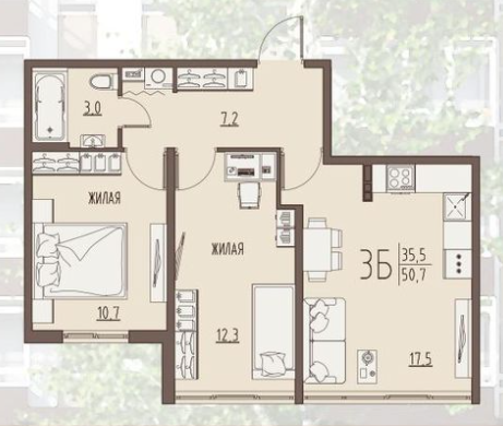 Продажа 2-комнатной новостройки, Засечное, улица Центральная, 8 Продажа 2-комнатной новостройки, Засечное, улица Центральная, 8