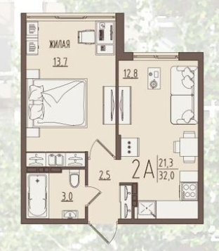 Продажа 1-комнатной новостройки, Засечное, улица Центральная, 8 Продажа 1-комнатной новостройки, Засечное, улица Центральная, 8