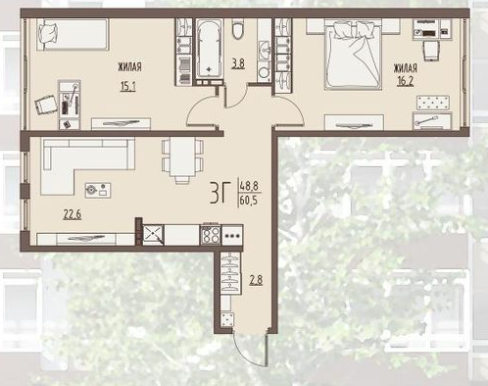 Продажа 2-комнатной новостройки, Засечное, улица Центральная, 8 Продажа 2-комнатной новостройки, Засечное, улица Центральная, 8