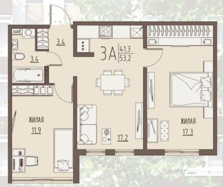 Продажа 2-комнатной новостройки, Засечное, улица Центральная, 8 Продажа 2-комнатной новостройки, Засечное, улица Центральная, 8