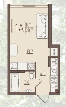 Продажа 1-комнатной новостройки, Засечное, улица Центральная, 8 Продажа 1-комнатной новостройки, Засечное, улица Центральная, 8