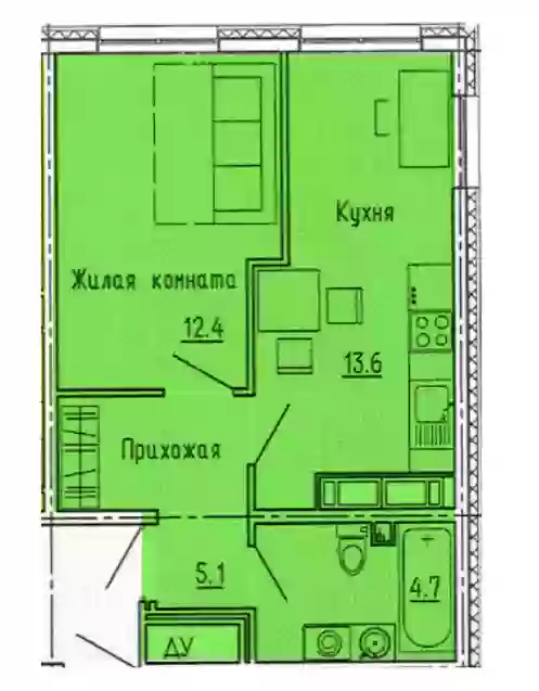 Продажа 1-комнатной новостройки, Пенза, ул. Побочинская,  стр. 16