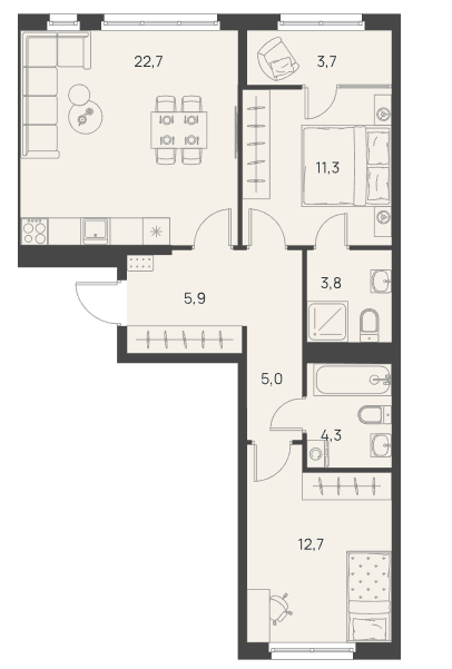 Продажа 2-комнатной новостройки, Пенза, Пензенская область,  г. Пенза