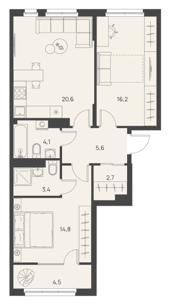 Продажа 2-комнатной новостройки, Пенза, Пензенская область,  г. Пенза