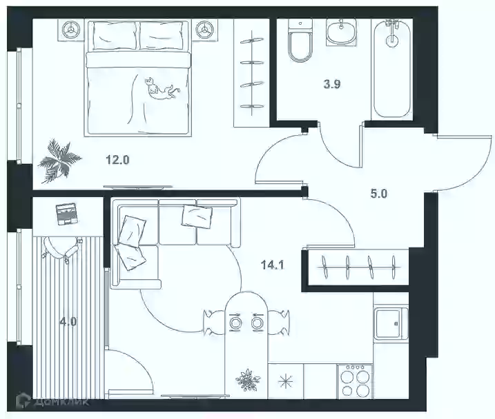 Продажа 1-комнатной новостройки, Пенза, улица 65-летия Победы,  1