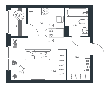 Продажа 1-комнатной новостройки, Пенза, улица 65-летия Победы,  1