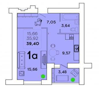 Продажа 1-комнатной новостройки, Пенза, г Пенза,  ул Леонова