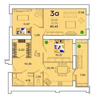 Продажа 3-комнатной новостройки, Пенза, г Пенза,  ул Леонова