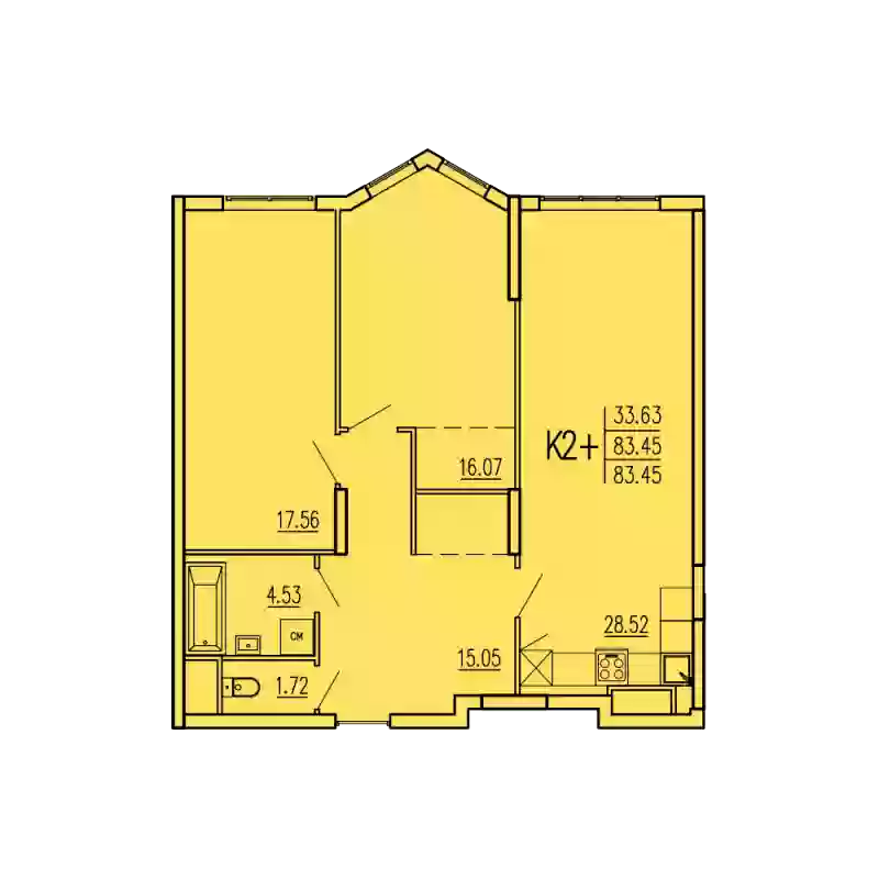 Продажа 2-комнатной новостройки, Пенза, улица Кордон Студеный,  47