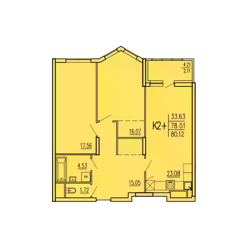 Продажа 2-комнатной новостройки, Пенза, улица Кордон Студеный,  47