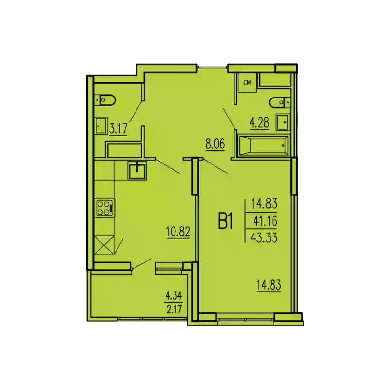 Продажа 1-комнатной новостройки, Пенза, улица Кордон Студеный,  47