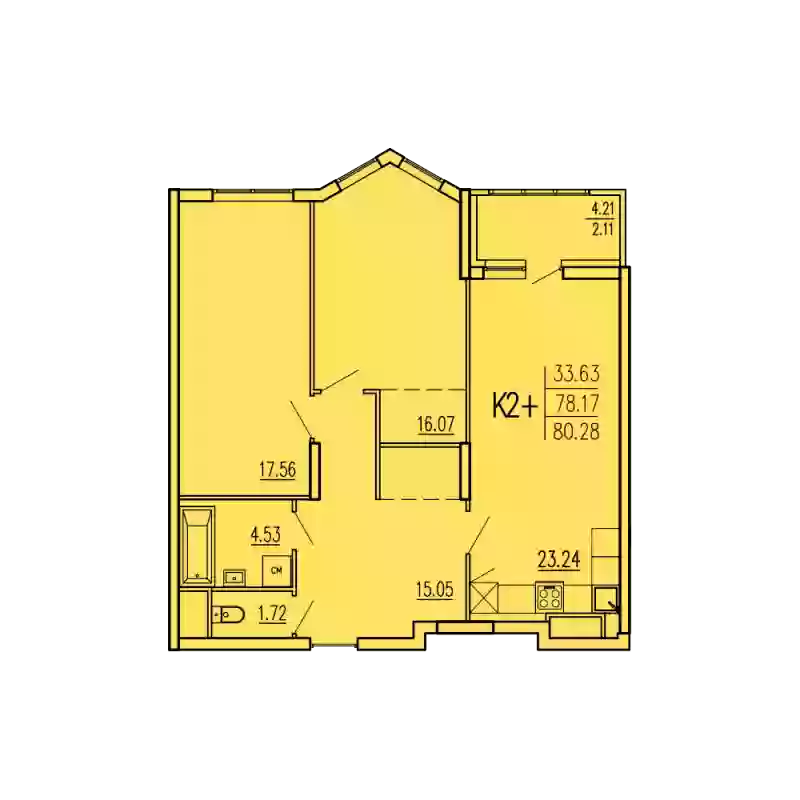 Продажа 2-комнатной новостройки, Пенза, улица Кордон Студеный,  47