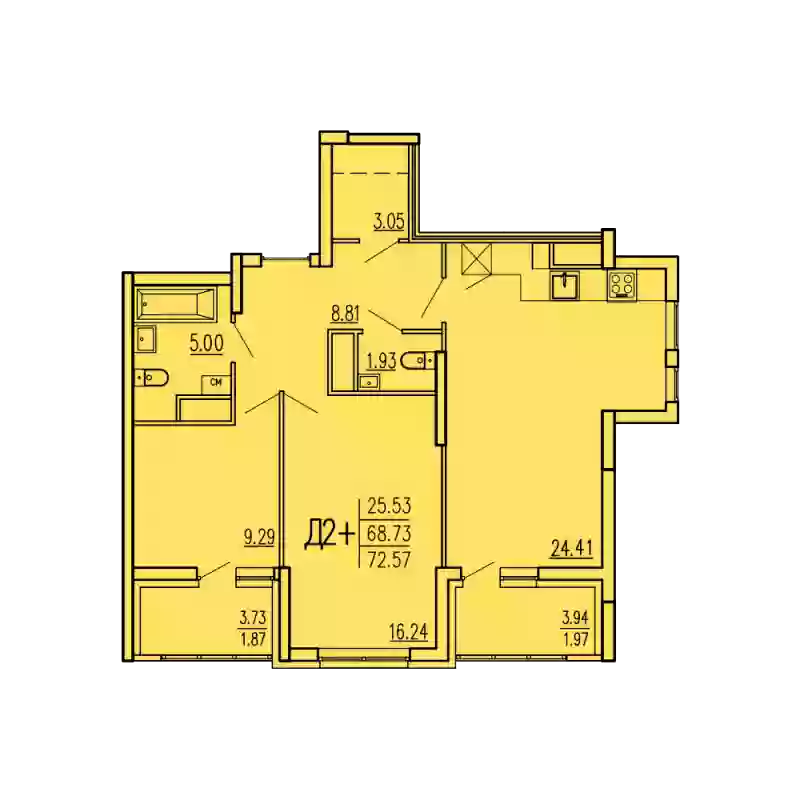 Продажа 2-комнатной новостройки, Пенза, улица Кордон Студеный,  47