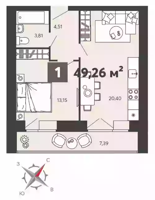 Продажа 1-комнатной новостройки, Пенза, улица 8 Марта,  31