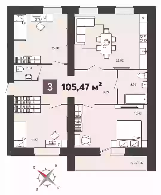 Продажа 3-комнатной новостройки, Пенза, улица 8 Марта,  31
