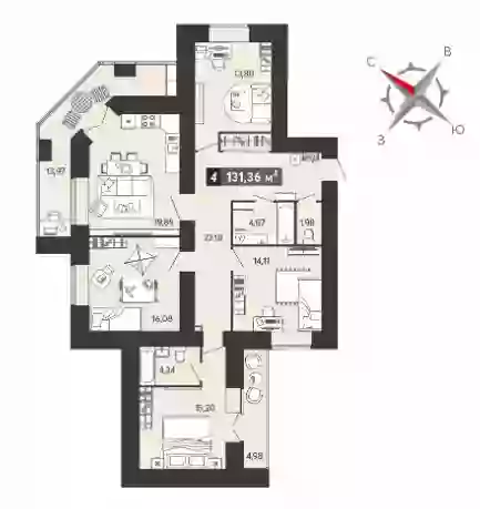 Продажа 4-комнатной новостройки, Пенза, улица 8 Марта,  31